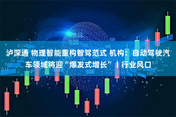 泸深通 物理智能重构智驾范式 机构:自动驾驶汽车领域将迎“爆发式增长”丨行业风口